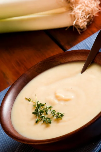 Суп из лука и яблока — стоковое фото