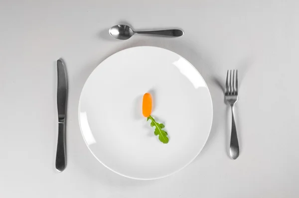 Placa Branca e Dieta — Fotografia de Stock