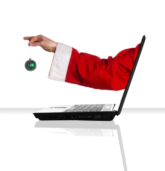 Laptop Χριστούγεννα Εικόνα Αρχείου