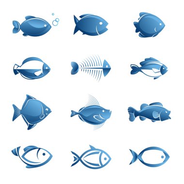 Set of fish icons