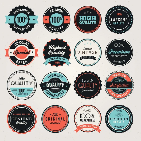 Set of labels and and badges Royalty Free Stock Illustrations