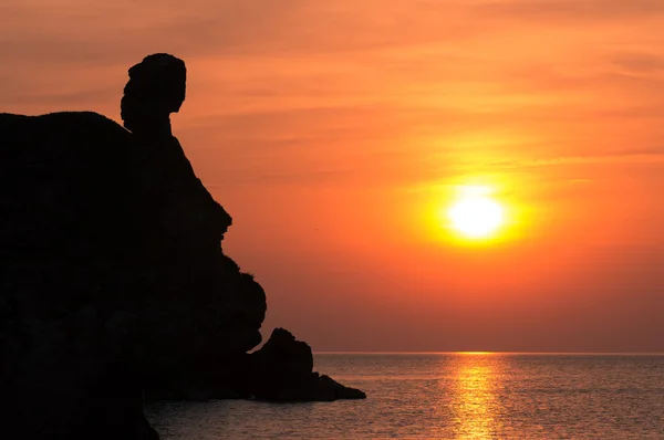 stock image Silhouette of a gir