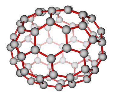 Fullerene C70 molecular structure clipart