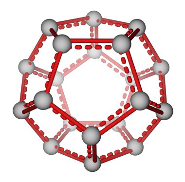 Fullerene C20 molecular structure clipart