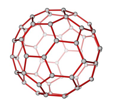 Fullerene C60 molecular structure clipart
