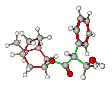 Atropine balls and sticks model clipart