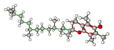 Molecular structure of alpha-tocopherol (vitamin E) clipart