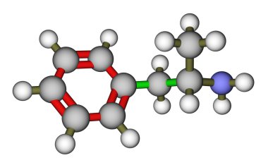 Molecular structure of amphetamine clipart