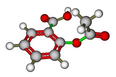 Aspirin molecular structure clipart
