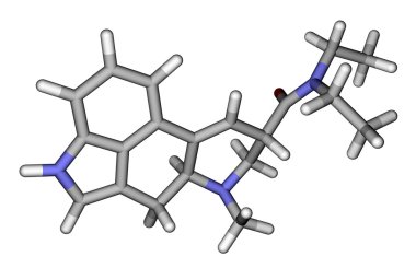 LSD sticks molecular model clipart