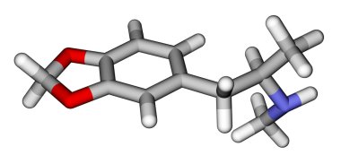 Molecular structure of MDMA (ecstasy) clipart