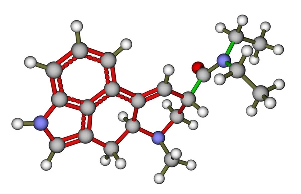 Estructura molecular del LSD — Foto de Stock