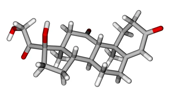 Kortison klebt molekulares Modell — Stockfoto