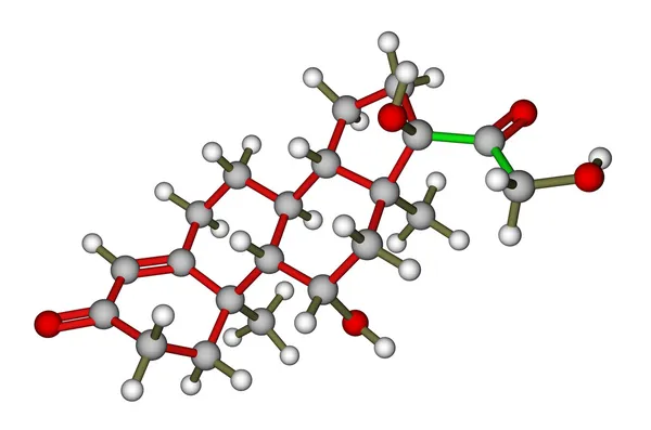 Молекула кортизола — стоковое фото