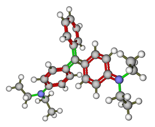 Brillante estructura molecular de tinte verde — Foto de Stock