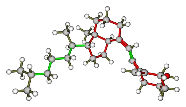 Молекулярна модель вітаміну D3 — стокове фото
