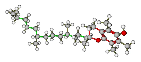 Молекулярная структура альфа-токоферола (витамин Е) ) — стоковое фото