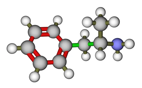 Molecular structure of amphetamine — Stock Photo, Image