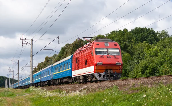 Oekraïense passagierstrein — Stockfoto