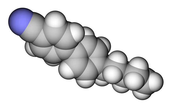 Скрученная нематическая молекула жидкого кристалла — стоковое фото