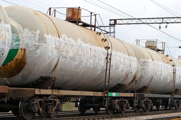 Sıvılaştırılmış gaz ile dondurulmuş tankları — Stok fotoğraf