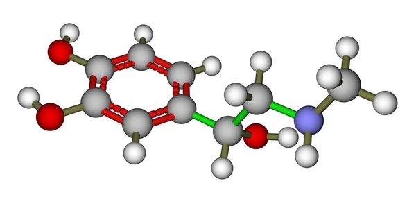 Adrenaline moleculair model — Stockfoto