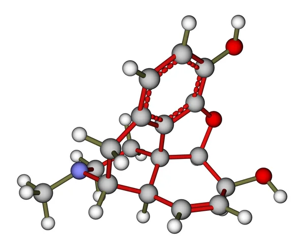 吗啡分子的结构 — 图库照片