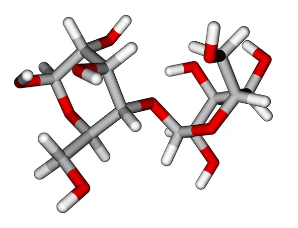 Молекула лактозы (молочный сахар ) — стоковое фото