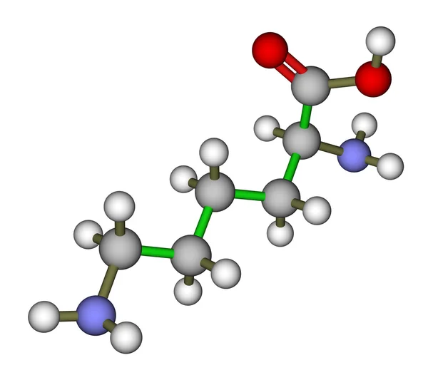 Estructura molecular de lisina —  Fotos de Stock
