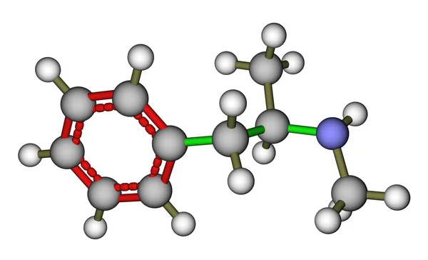 Metamfetamin molekylstruktur — Stockfoto