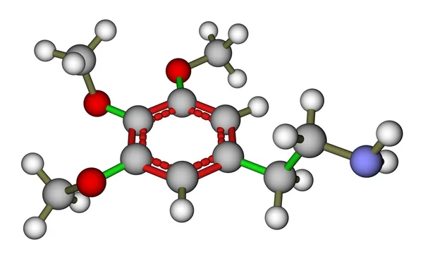 Molécula psicodélica de mescalina —  Fotos de Stock