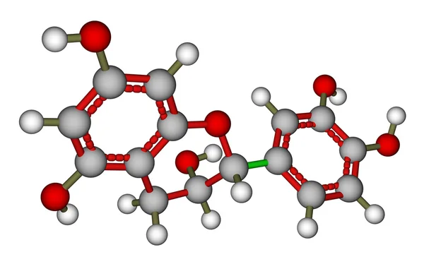 Epicatechin molecular model — Stock Photo, Image