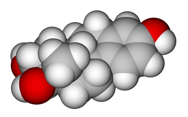 Molécula de estriol hormônio sexual — Fotografia de Stock