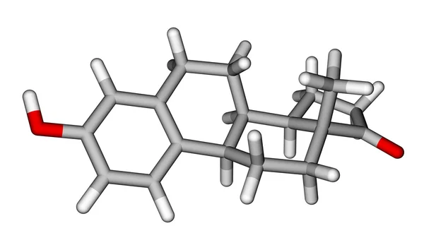 Молекула эстрона половых гормонов — стоковое фото