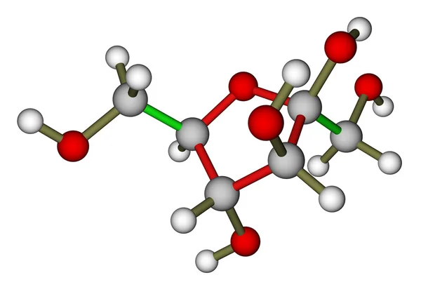 Estructura molecular de la fructosa — Foto de Stock