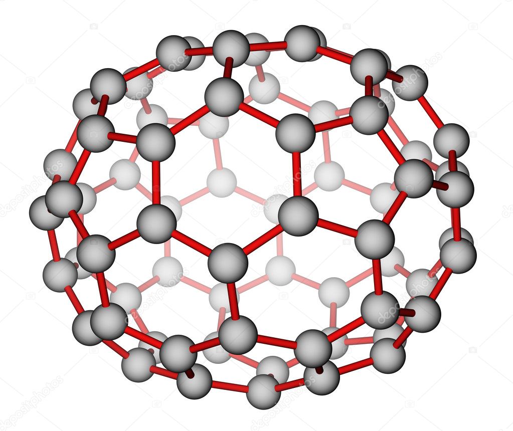 Fullerene C70 molecular structure