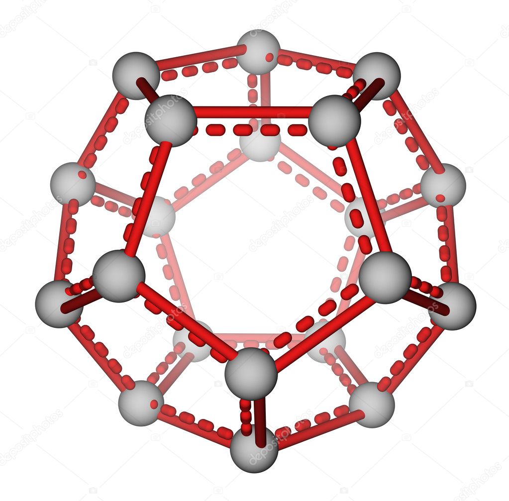 Fullerene C20 molecular structure