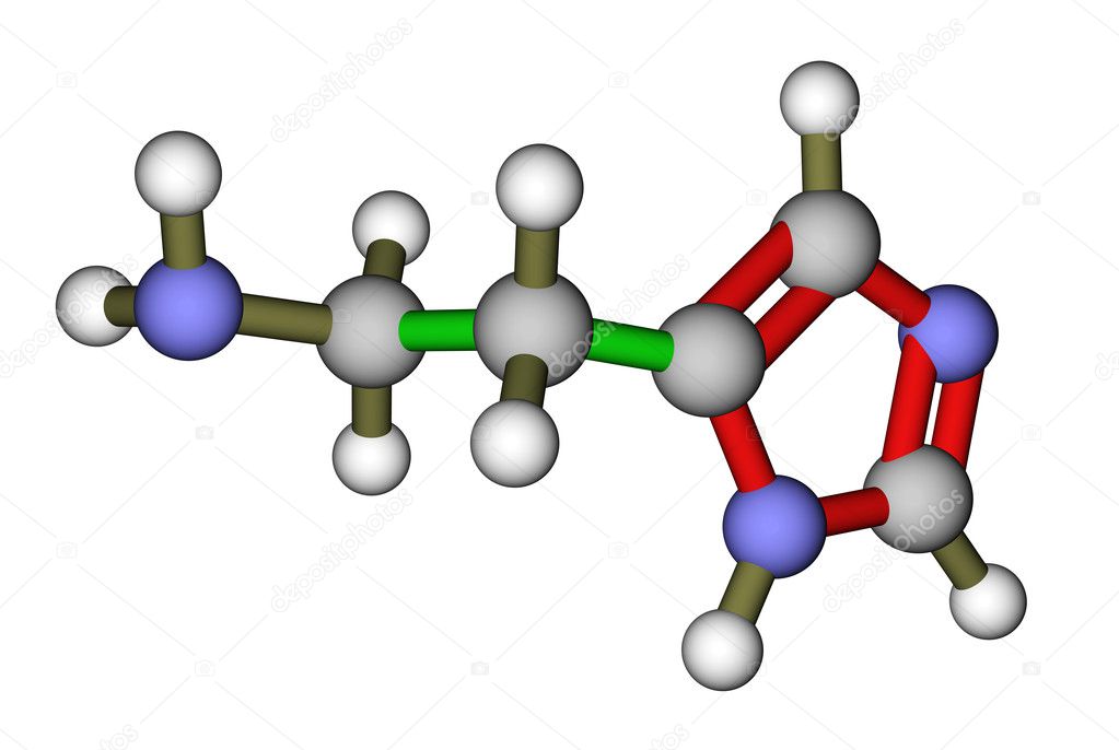 The molecule of histamine — Stock Photo © Leonid_Andronov #12083955