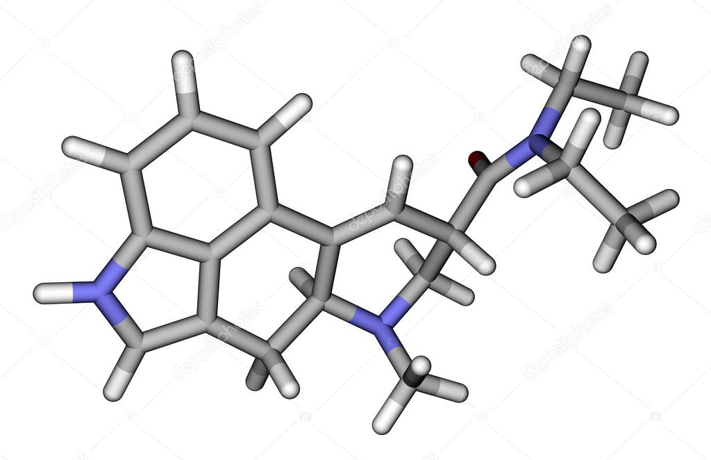 LSD sticks molecular model
