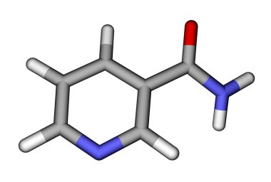 Vitamin Nikotinamid moleküler model