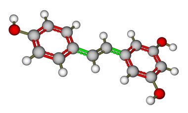 Resveratrol molecular structure clipart