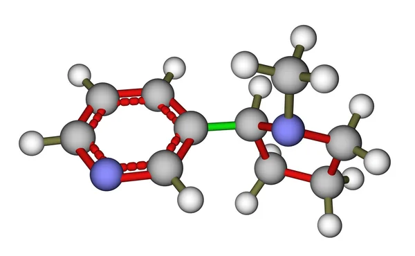 Molekulární struktura nikotin — Stock fotografie