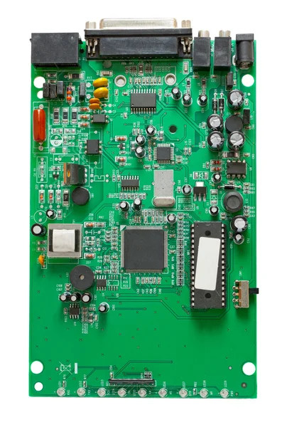 Il circuito di un modem esterno dial-up — Foto Stock