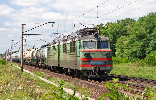 Olaj- és cseppfolyósított földgáz szállítása a vasúti — Stock Fotó
