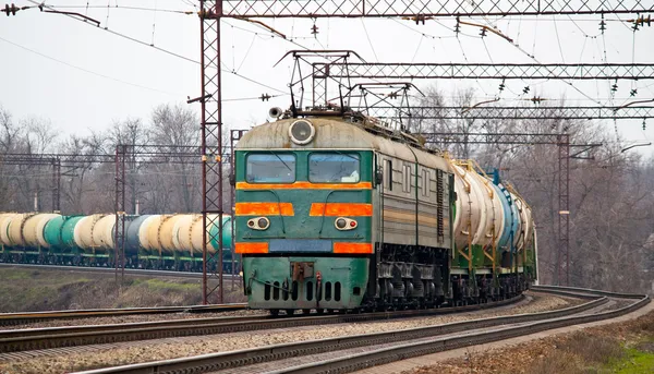 Tren de mercancías con petróleo —  Fotos de Stock