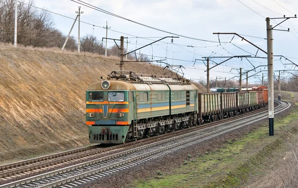 Elektrischer Güterzug — Stockfoto