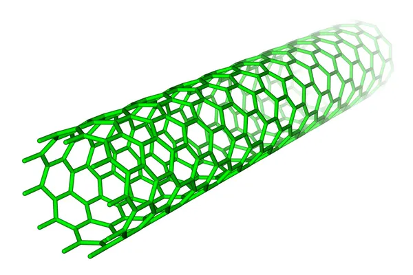 Modell med nanorørstokker av karbon – stockfoto