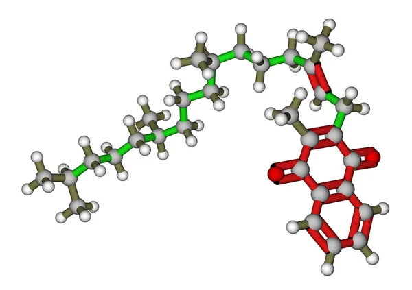 Struttura molecolare della vitamina K1 (fillochinone ) — Foto Stock