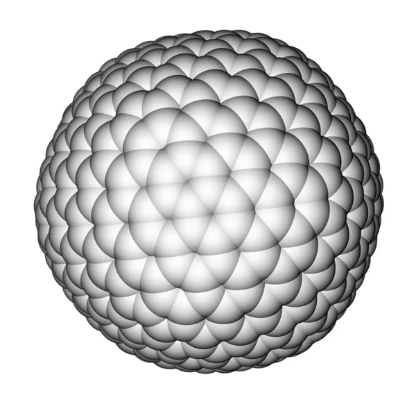 Nanocluster fullerene c540 model cząsteczkowy — Zdjęcie stockowe