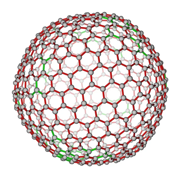 Nanocluster fullerenen c540 moleculaire structuur — Stockfoto